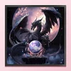 Dragon And Crystal Ball-Full Embroidery 3 Strands 11CT Stamped Cross Stitch-40*40CM
