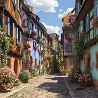 Colmar Fairytale Street - Diamond Painting
