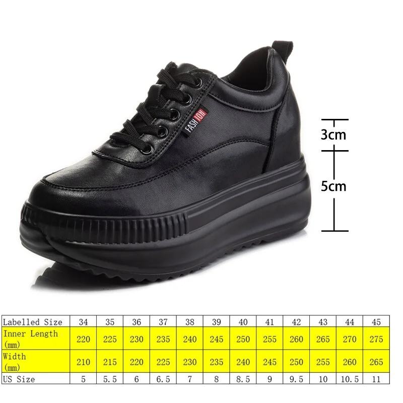 Fujin Dad Shoes Chunky Sneakers Wedge Heel Platform White Autumn Winter Shoes Casual Shoes Sneakers Vulcanized Shoes Warm Fur