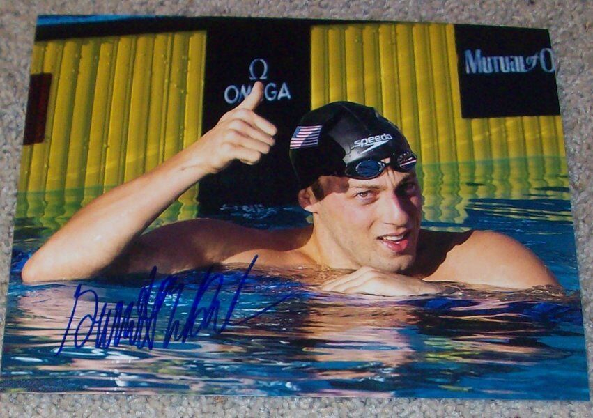 GARRETT WEBER-GALE SIGNED AUTOGRAPH OLYMPICS USA SWIMMING 8x10 Photo Poster painting B w/PROOF