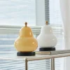 French Cream Pear Table Lamp Bedroom Bedside Living Room Simple High-end Charging Portable Atmosphere Decoration Night Light
