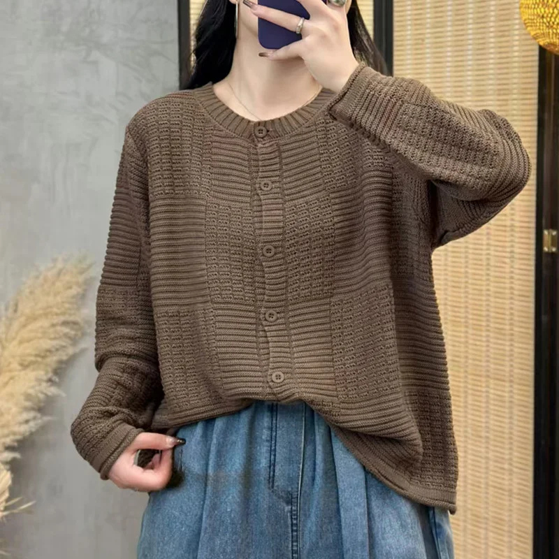 Chicfifth Sweater Women Winter Long Sleeve High Quality Autumn Vintage Top Knitted Cardigan