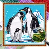 Bead Embroidery - Full Printed 9CT Penguins(20x20 CM)