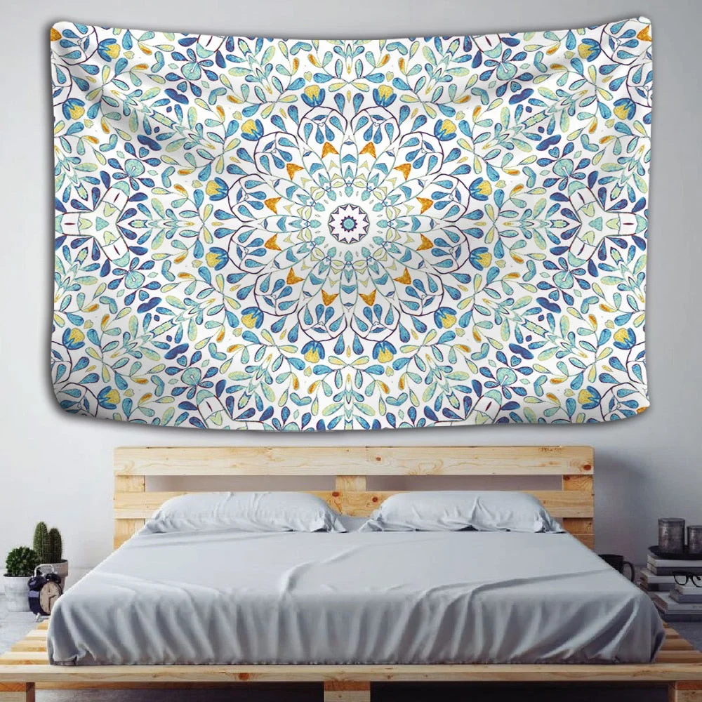 Indian Mandala Tapestry Wall Hanging Sandy Beach Throw Rug Blanket Camping Tent Travel Mattress Bohemian Sleeping Pad Tapestry