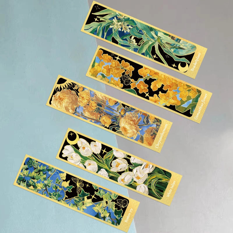 1 Set Flower Learning Paper Minimalist Bookmark