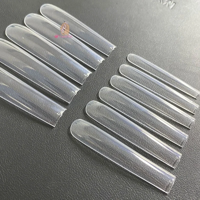3XL Square Straight Extra Long Full Cover Nails Artificial Acrylic False Nail Tips Clear Press On Manicure Tool-Nail Inspo