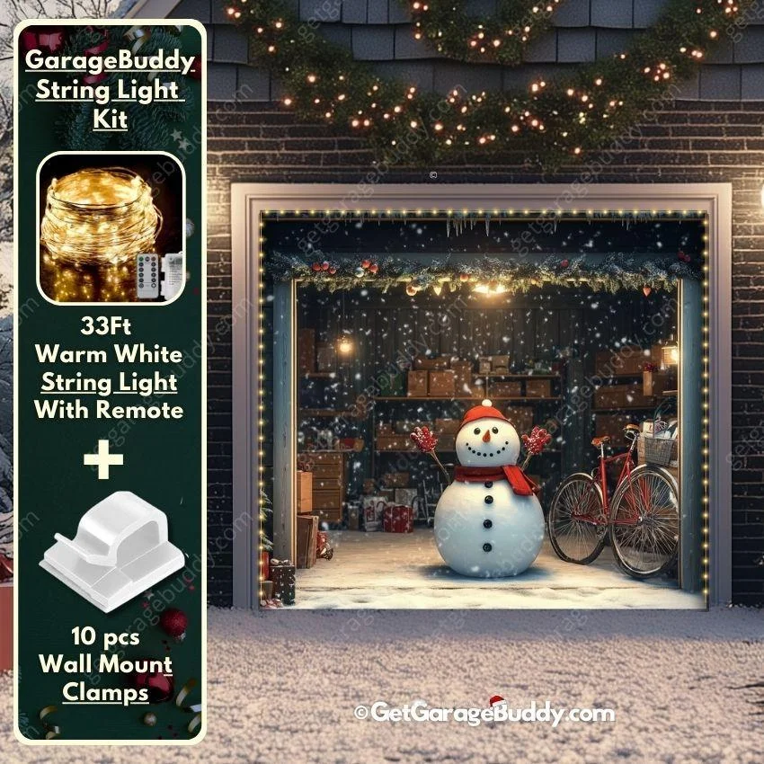 Snowy The Snowman | Christmas Garage Door Cover