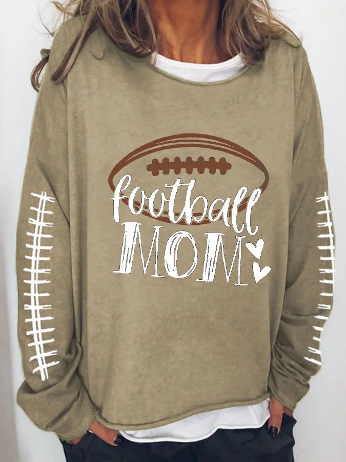 Women's Football MoM  Print Sweatshirt