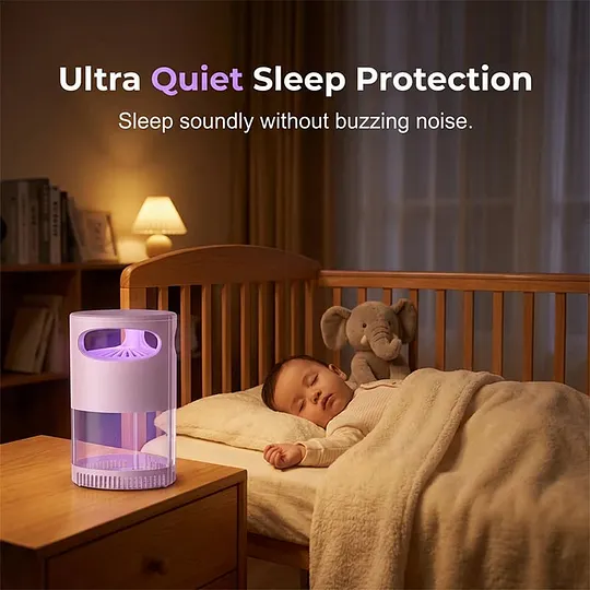 Silent mosquito trap in a bedroom