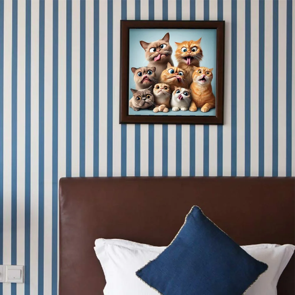 Diamond Painting - Full Round Drill - Cats(Canvas|40*40cm)