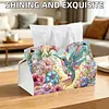 (25cm)Hummingbird PU DIY Diamond Painting Tissue Box for Beginners Adults Home