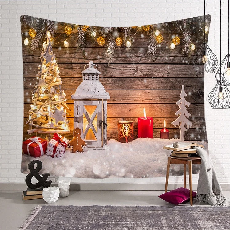 Christmas Home decor Santa Claus Hot Xmas Art Home Wall Hanging Tapestry Wall Ornamentation Christmas Wall Decor Tapestry