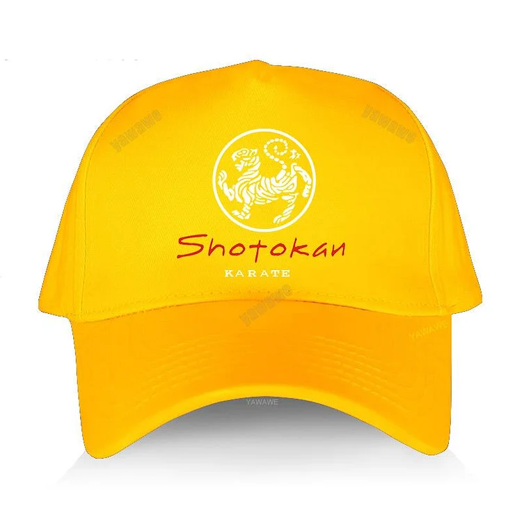 Mens summer black Cotton Adjuatable Breathable Hat casual style SHOTOKAN KARATE Baseball Cap Unisex Cool Outdoor Caps