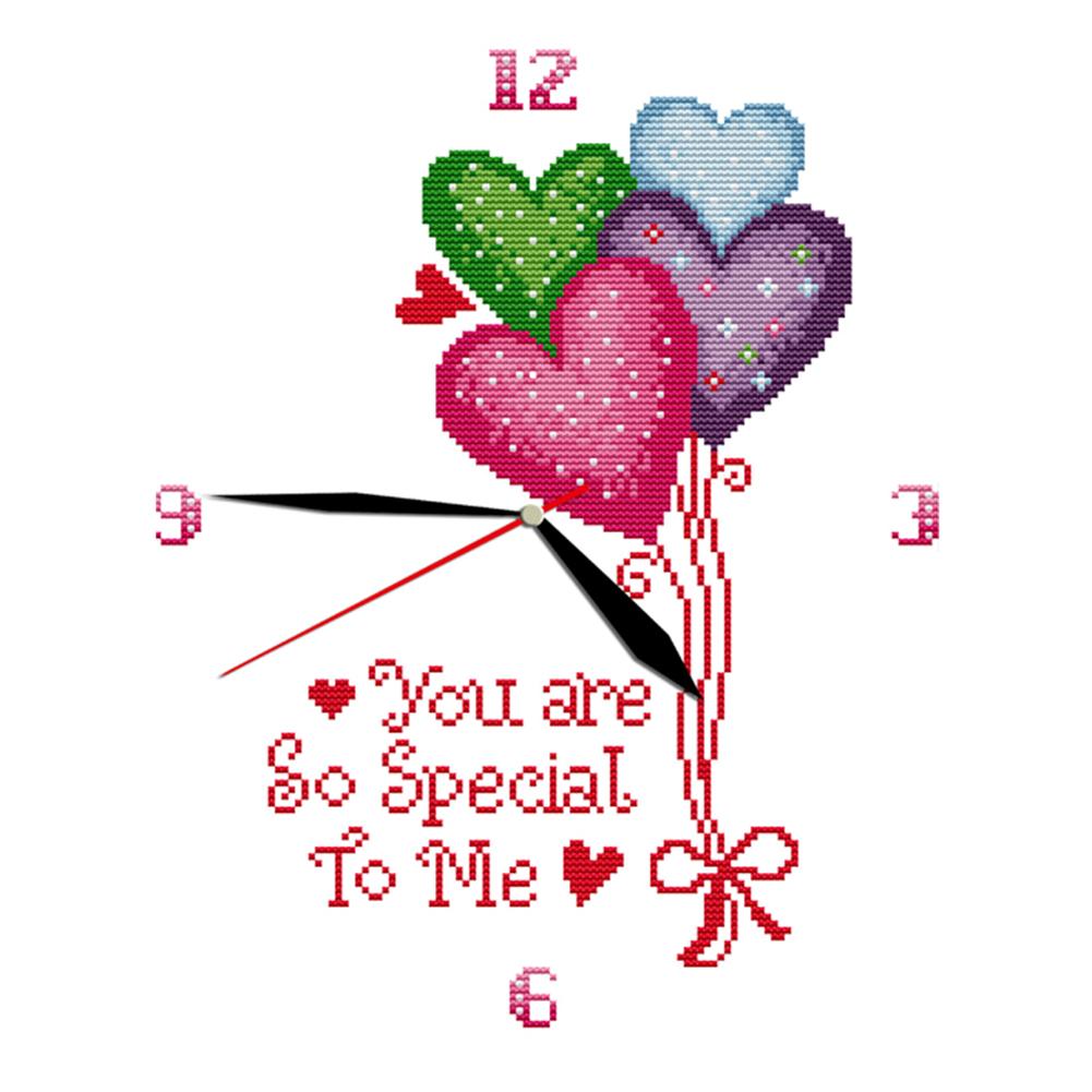 

Love Heart - 14CT Stamped Cross Stitch - 29*35CM, 501 Original
