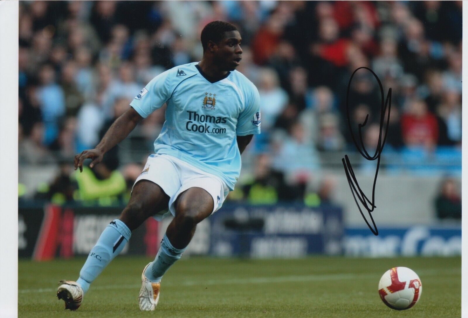 Micah Richards Hand Signed 12x8 Photo Poster painting Manchester City - Football Autograph 2.