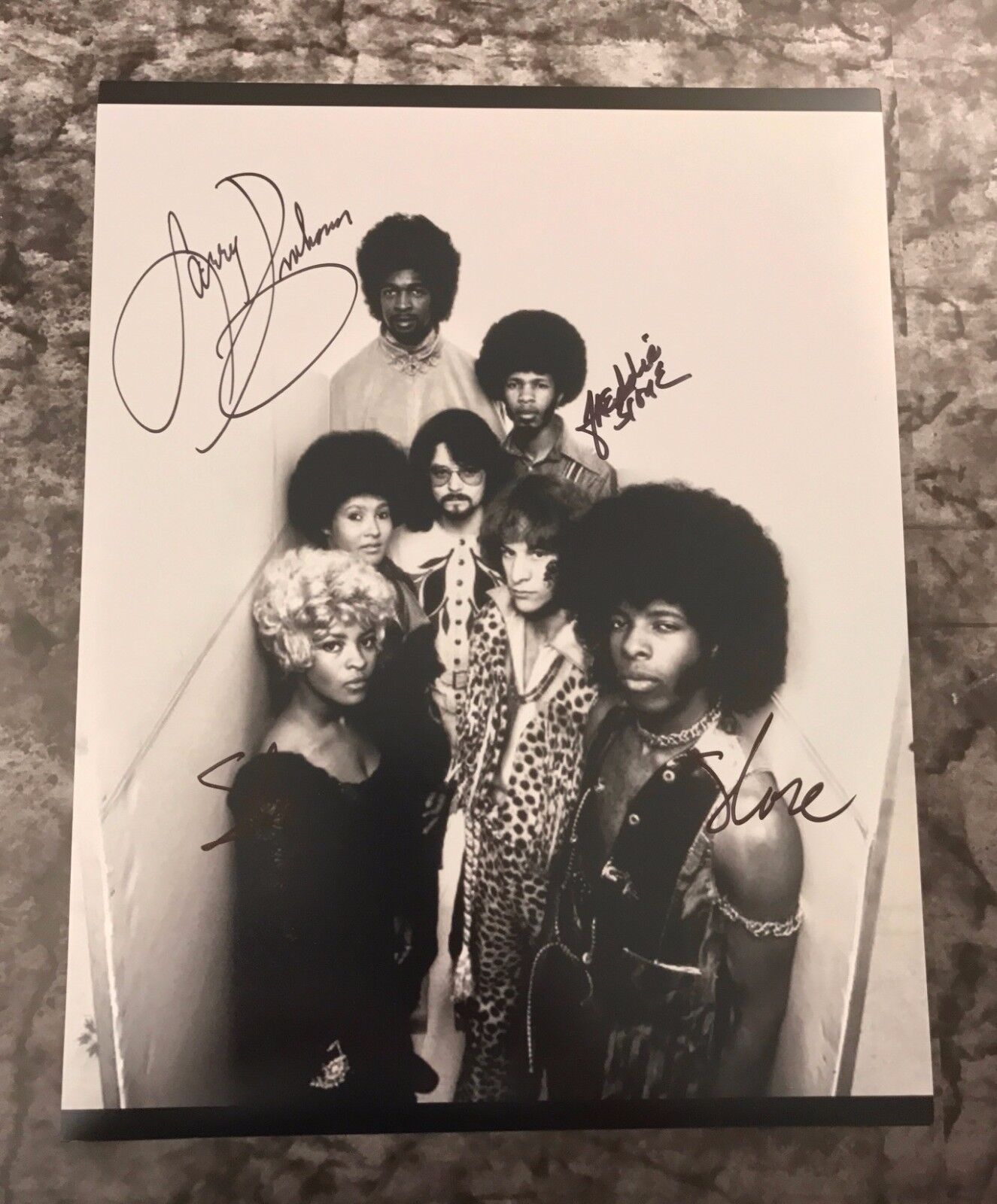 GFA Larry Freddie & Sly * SLY AND THE FAMILY STONE * Signed 11x14 Photo Poster painting S2 COA