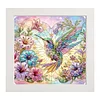 5D DIY Partial Special Shaped Drill Diamond Painting Hummingbird With Frame Kit 19.2x19.2cm