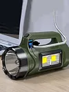 Rechargeable Solar High Power Searchlight Big Flashlight Waterproof for Outdoor