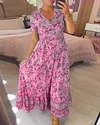49% OFF Floral Print V-neck Dress