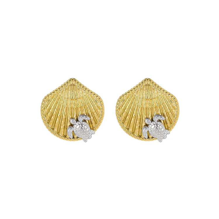 Shell Turtle Earrings
