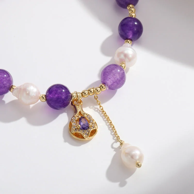 Noble Natural Amethyst Bracelet