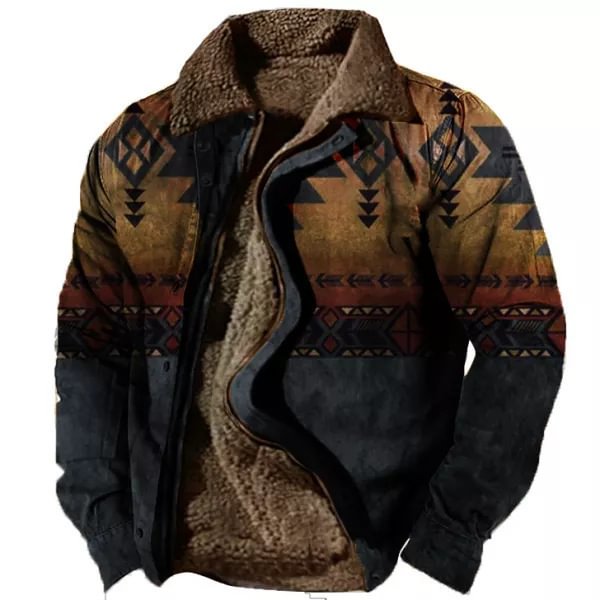 Men's casual thickened loose fashion pocket zipper jacket