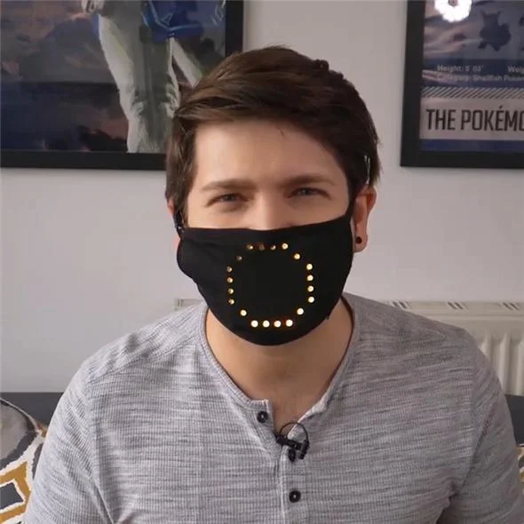 Voice Activated LED Face Mask  for Costume Christmas Halloween Party Carnival Masquerade、shopify、sdecorshop