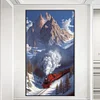 (40*70cm)Snow Train - Full Round Drill Diamond Painting