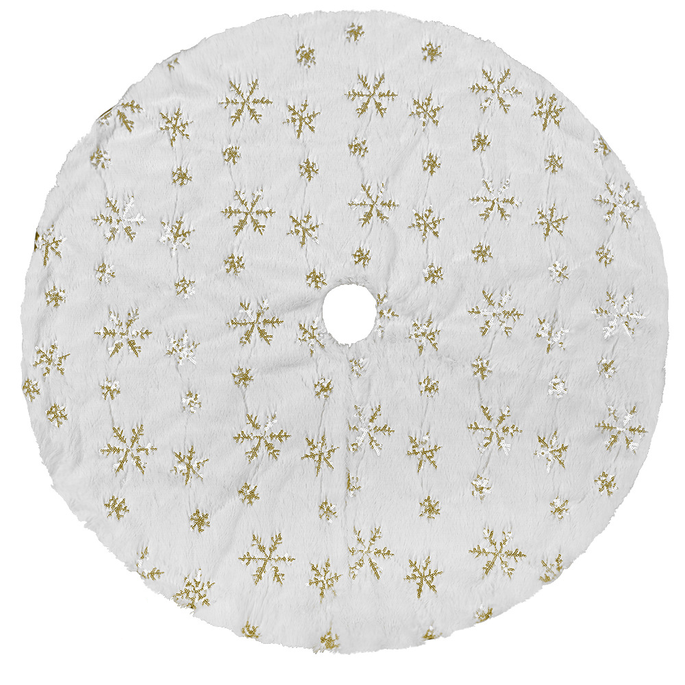 Borderless Fluffy Christmas Tree Mat Skirt Pure White Multicolor Decorations