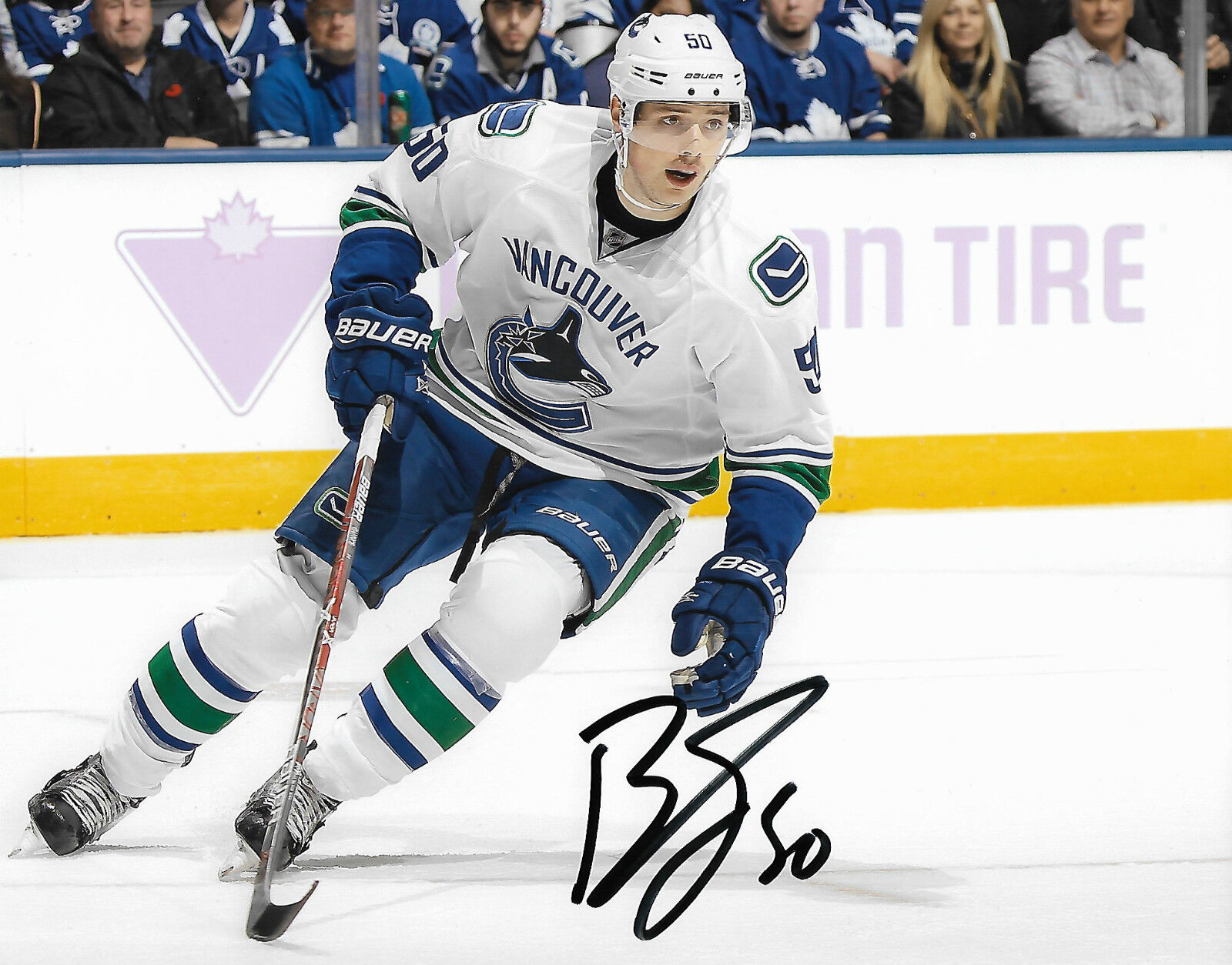 Vancouver Canucks Brendan Gaunce Signed Autographed 8x10 NHL Photo Poster painting COA A