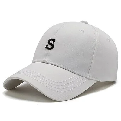 EAGLEBORNSolid Embroidered Letters S B W M N Baseball Cap Women Light Color Casual Sun Hat Sports CapCollocation