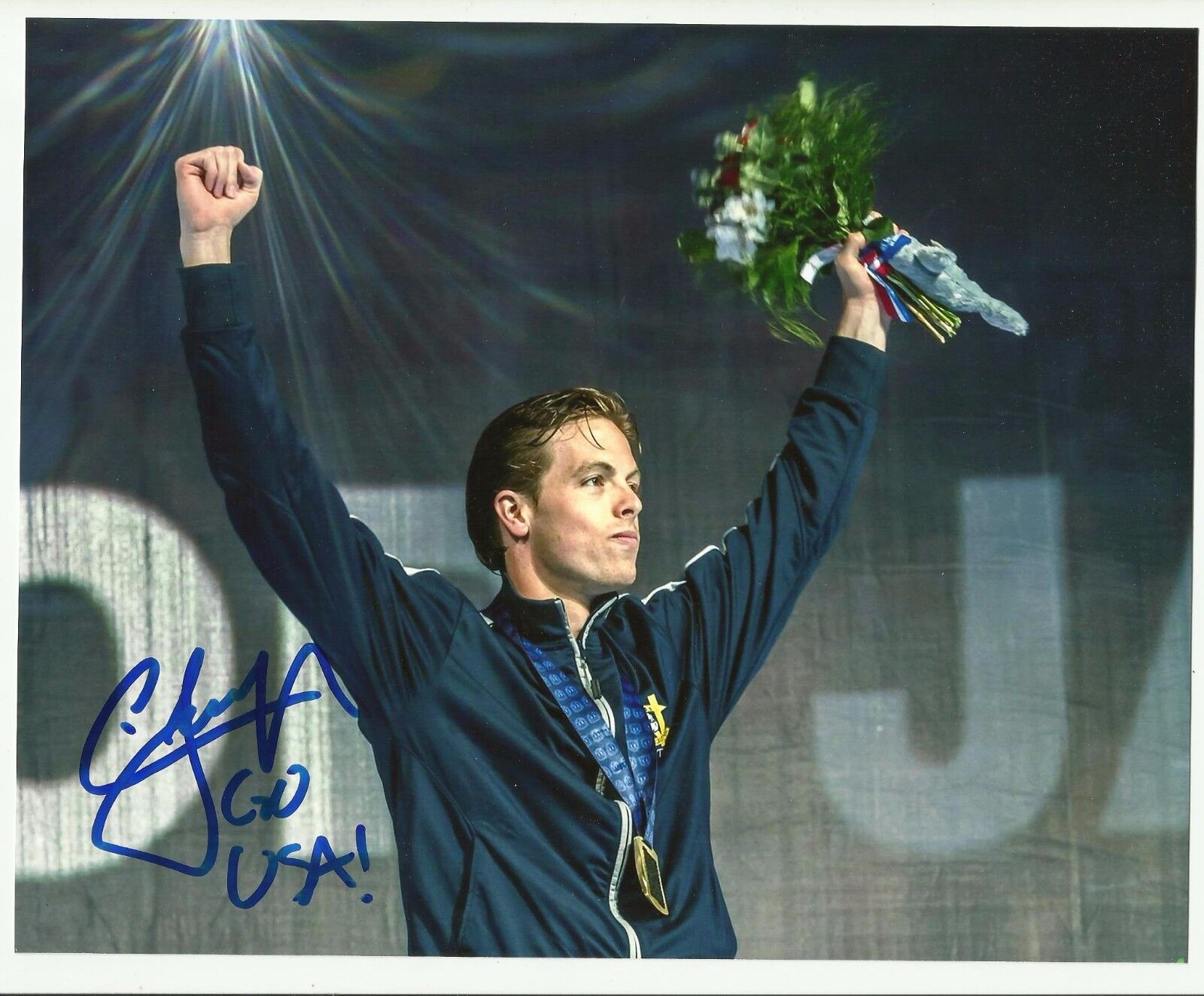 Olympic Hero CONNOR JAEGER Signed 8x10 Photo Poster painting