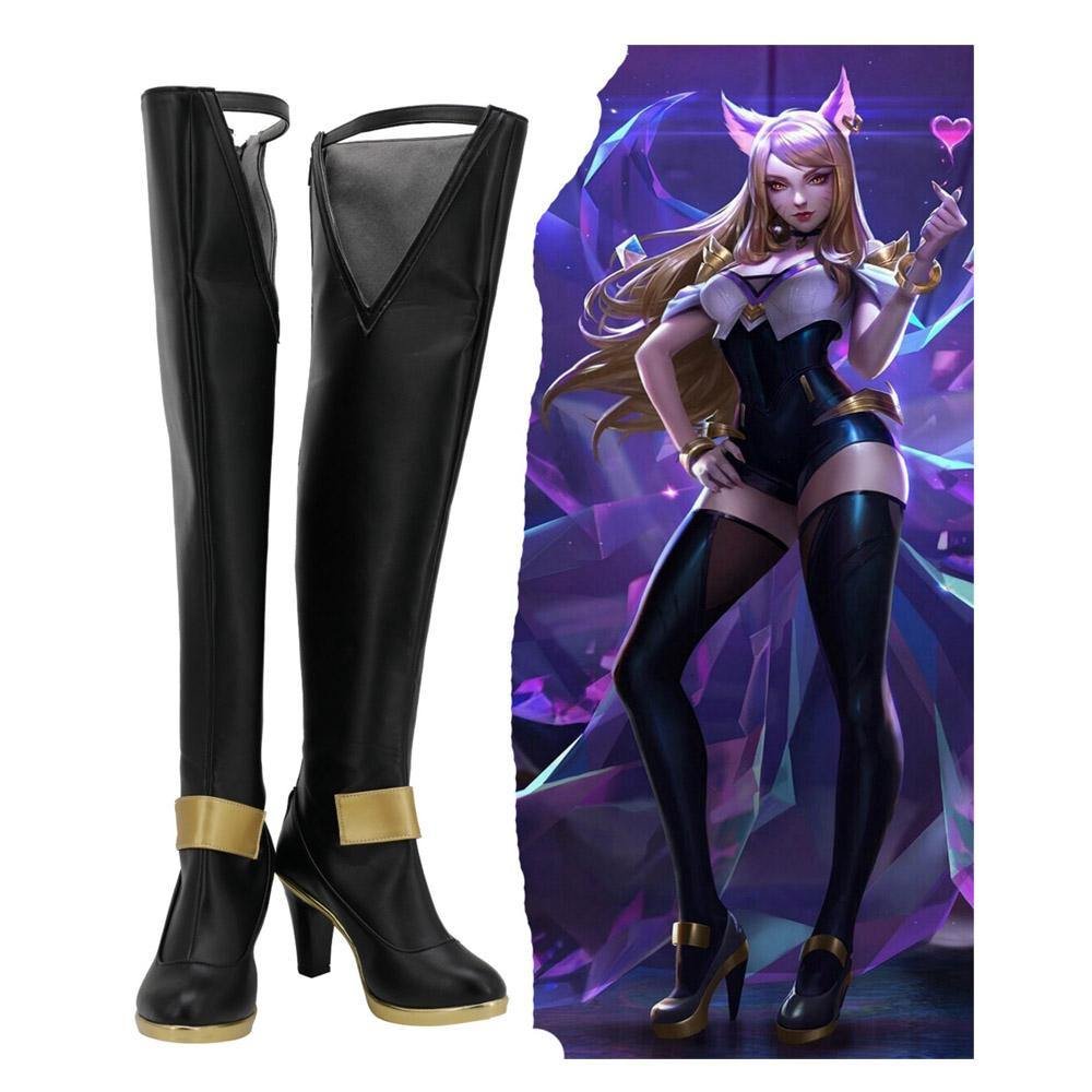 LOL League Game Kda Akali Stiefel Cosplay Schuhe