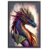 Retro Poster - Dragon Reading A Book-11CT Stamped Cross Stitch 40*60cm(Big Size)