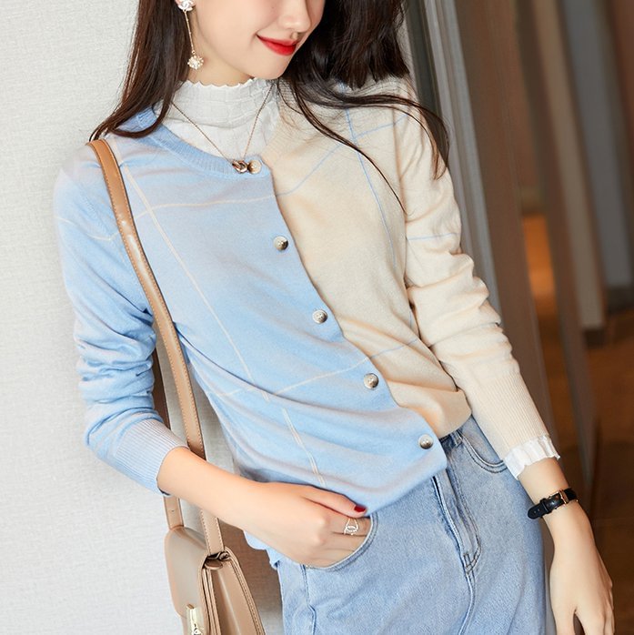 Casual Long Sleeve Knitted Shift Outerwear