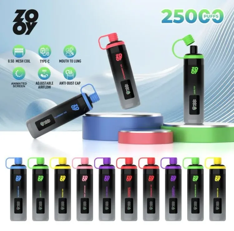Zooy Shisha 25000 Vape: 25K Z&uuml;ge, 650mAh & Typ-C  www.vapeshoppromax.com