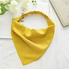 8PCS Plain Color Triangle Scarf Hair Band