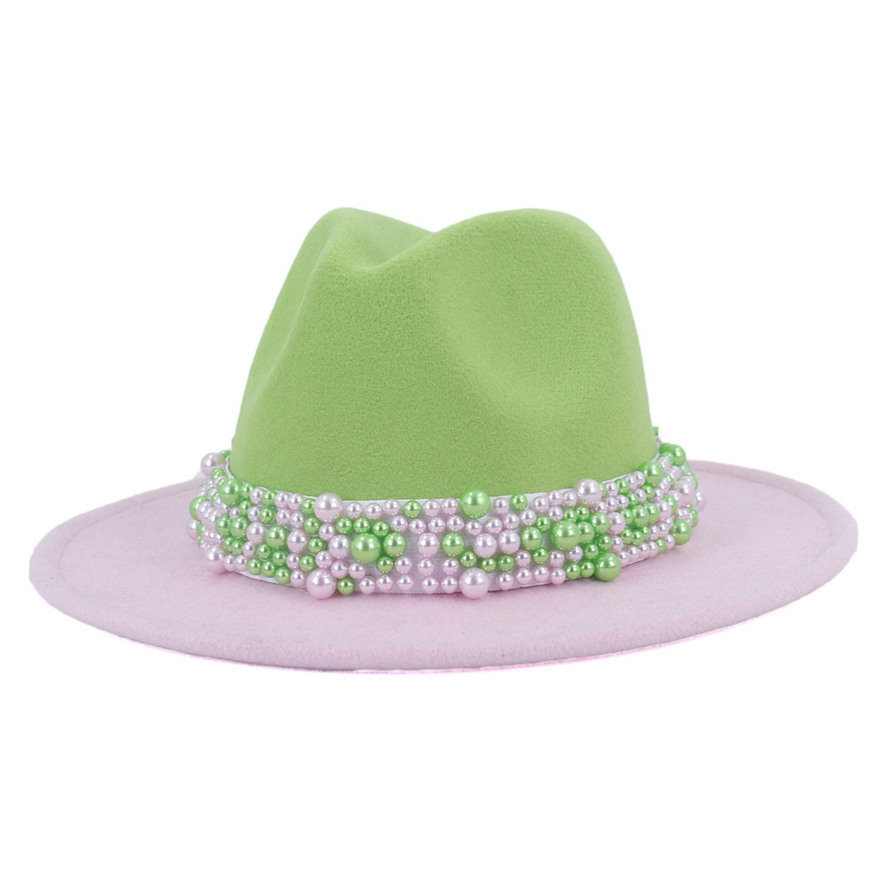 New double-sided color matching woolen hat