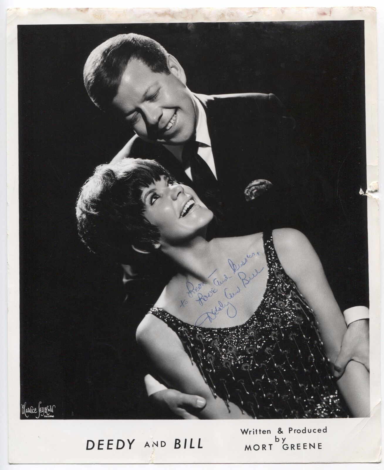 Deedy and Bill Signed Vintage 8x10 Photo Poster paintinggraph Autograph Photo Poster painting Just for Laughs