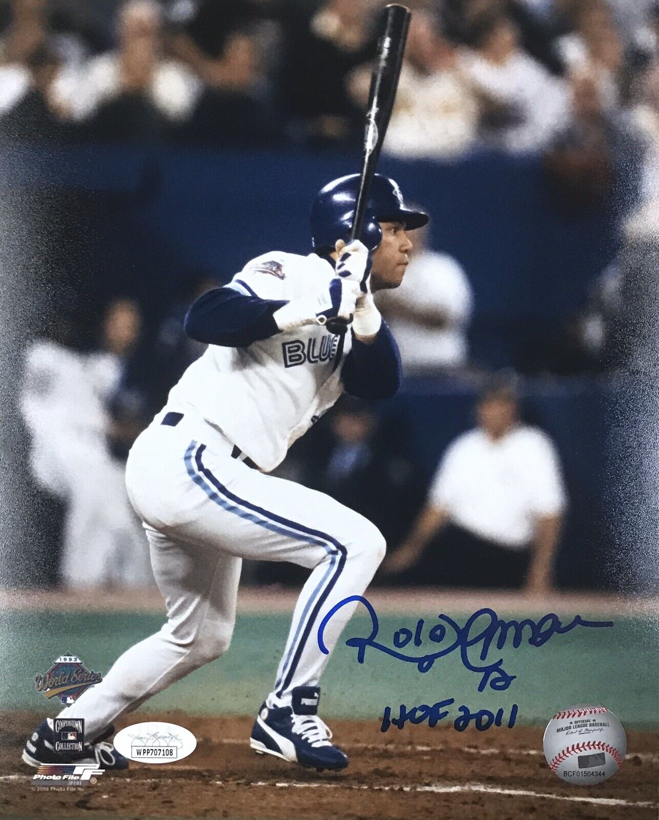 Roberto Alomar HOF 2011” Toronto Blue Jays Autographed 8x10 Pose 1 w/ JSA COA