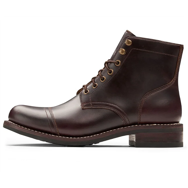 SUREWAY 6 Inch Men's Lace-up Ankle Boot - Cap Toe, Captain Genuine