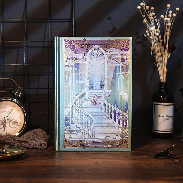 Journalsay A5 128 Pages/book Magic Castle Series Vintage Metallic Illustration Notebook