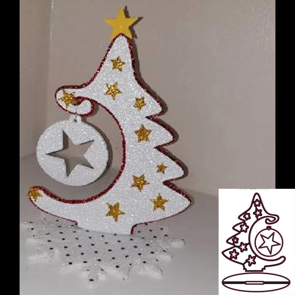 New Large Christmas tree metal cutting die mould scrapbook decoration embossed photo album decoration card making DIY handicraft