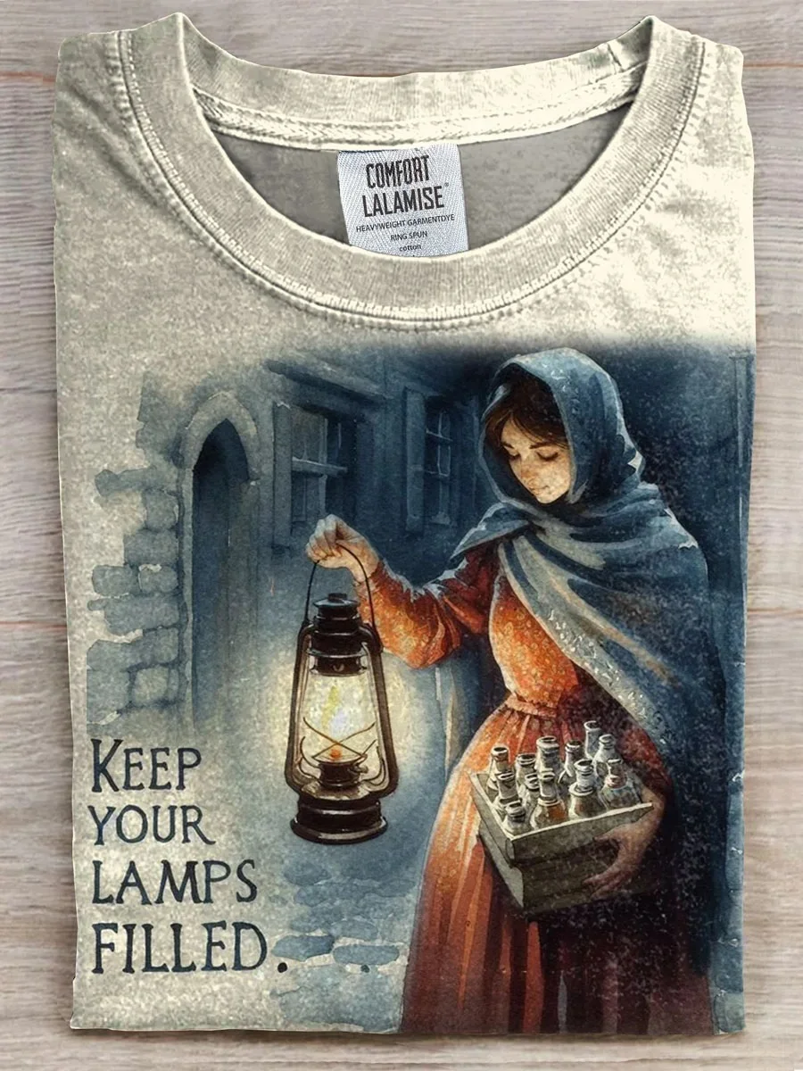 Eagerlys  Keep Your Lamps Filled Art Print T-shirt Eagerlys
