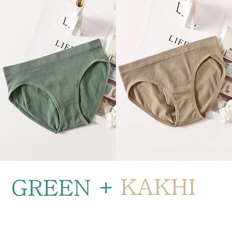 2PCS/Set Women Panties Bodyshaper Briefs Seamless Underwear Sexy Female Underpants Sexy Lingerie Ladies Comfort Cotton Panty M-L