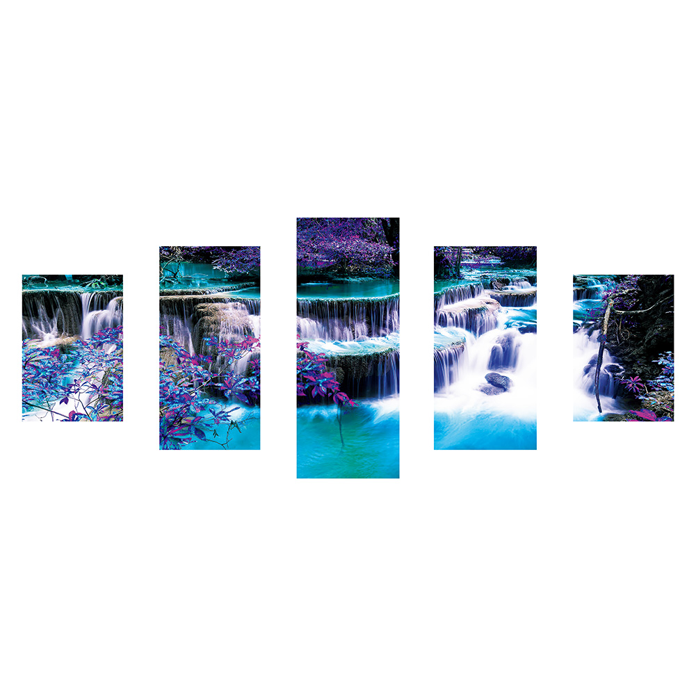 

5pcs Waterfalls - Round Drill Diamond Painting - 103*45CM (Multi Big Size), 501 Original