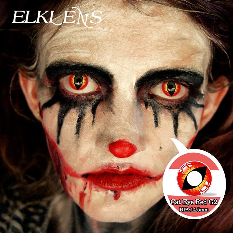 Halloween Cat Eyes Red Cosplay Contact Lenses