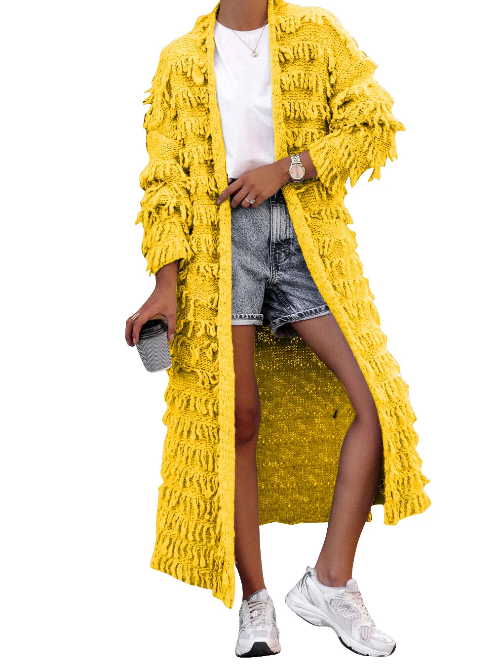 Woherb Woherb New Women's Wear Tassel Knitted Jacket-Outfit Ideas