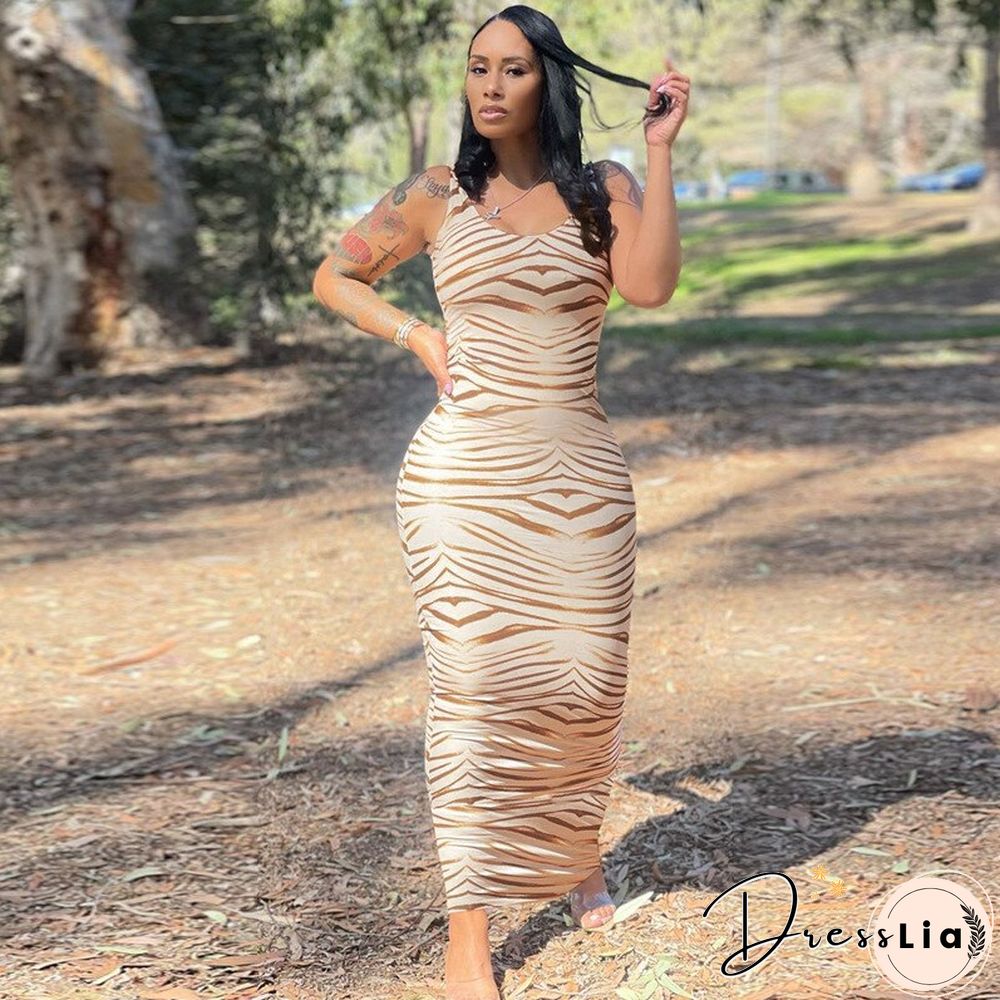 Womens Sleeveless Slim Dress New Spring And Summer Fashion Sexy U-Neck Off Shoulder Ruffle
