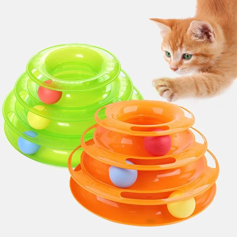 Tumbler Swing Toys for Cats Kitten Interactive Balance Car Cat Chasing Toy